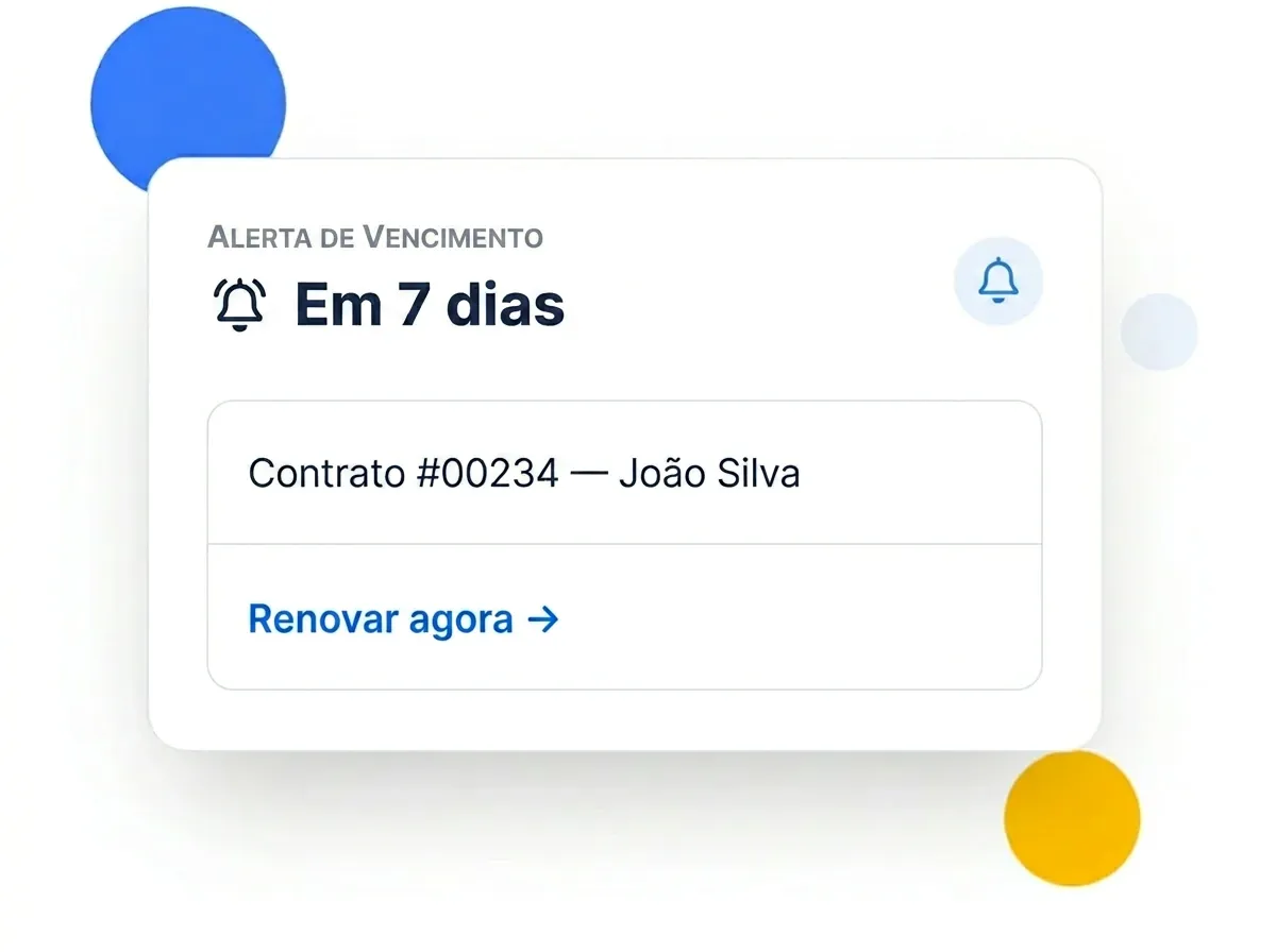 Nunca mais perca um vencimento.