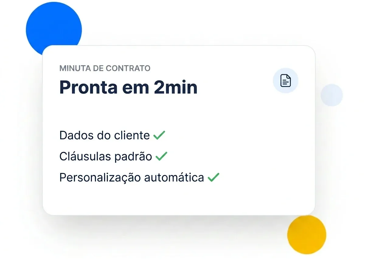 Gere a minuta em minutos.